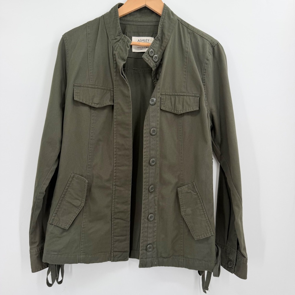 Ashley by 26 International Downtown Collection Olive Lace Up Utility Jacket M